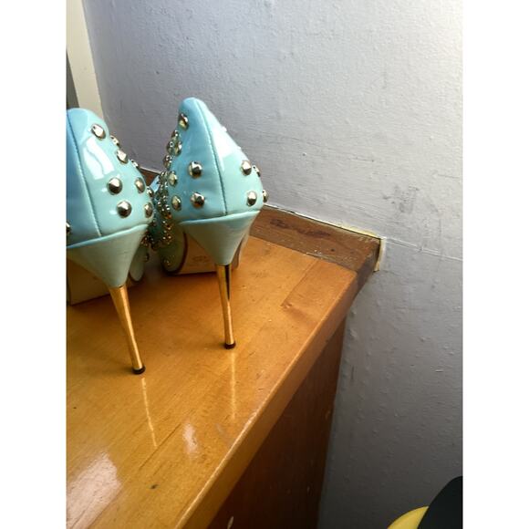 WET SEAL Women's Peep Toe Slip On Stiletto Heels Shoes Size 7 - Picture 3 of 6